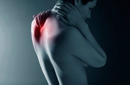 Back pain due to thoracic osteochondrosis.