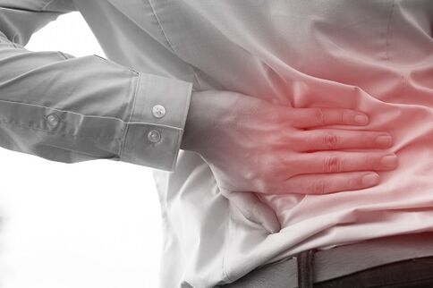 Low back pain caused by local inflammation. 