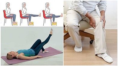 Therapeutic gymnastics with osteoarthritis of the knee joint