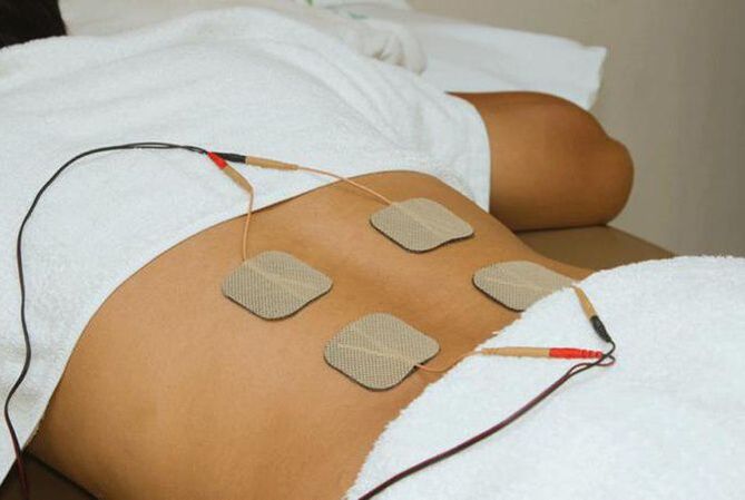 Electrophoresis for the treatment of thoracic osteochondrosis.