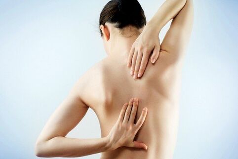 Back pain due to thoracic osteochondrosis.